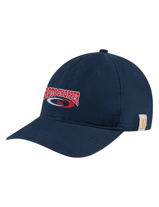 Carhartt Navy Cotton Canvas Cap w/Rotochopper Logo