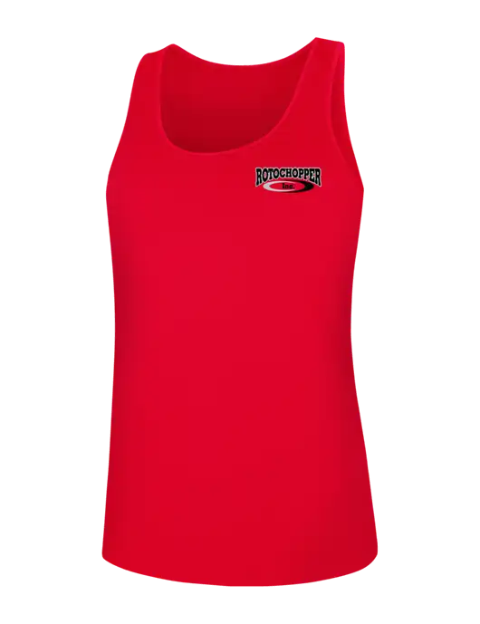 Womens Red PosiCharge Competitor Racerback Tank w/Rotochopper Logo