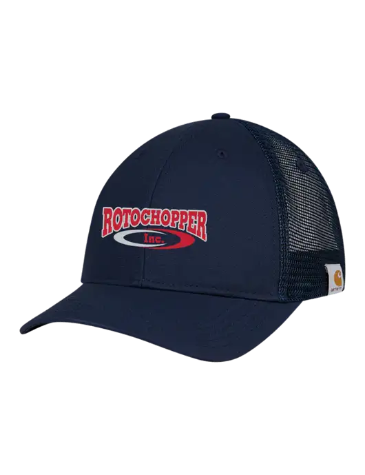 Carhartt Navy Trucker Rugged Pro Series Cap w/Rotochopper Logo