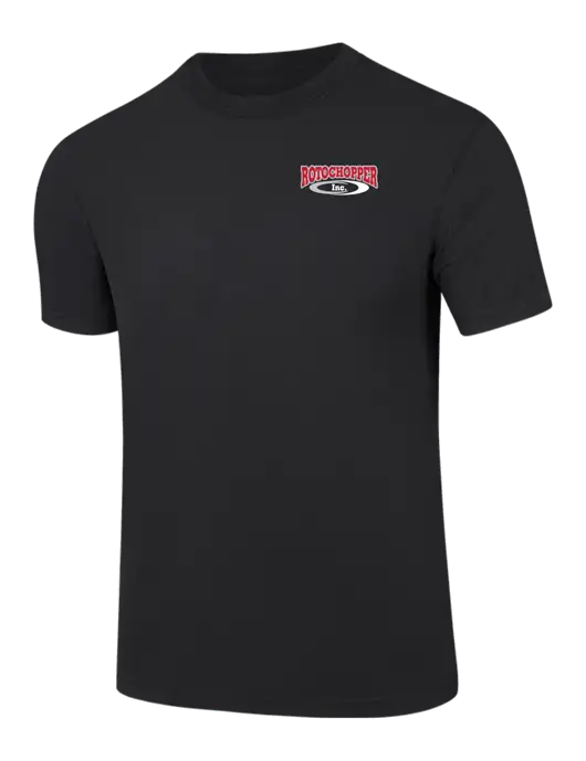 Comfort Colors 6.1 oz Black Heavyweight Ring Spun T-Shirt w/Rotochopper Logo