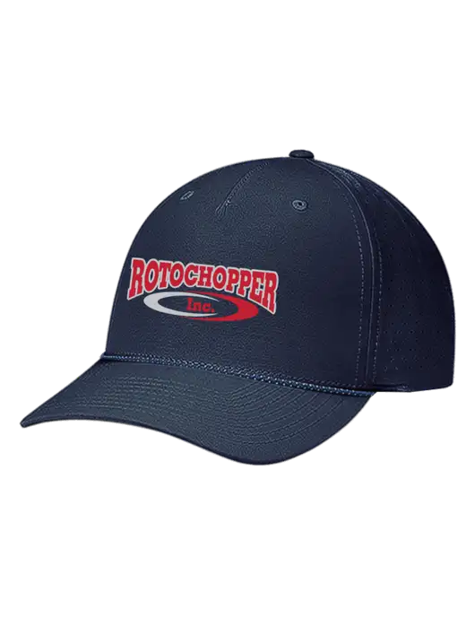 Richardson Laser Perf Performance Dark Navy/Navy-Grey-Blue Rope Cap w/Rotochopper Logo