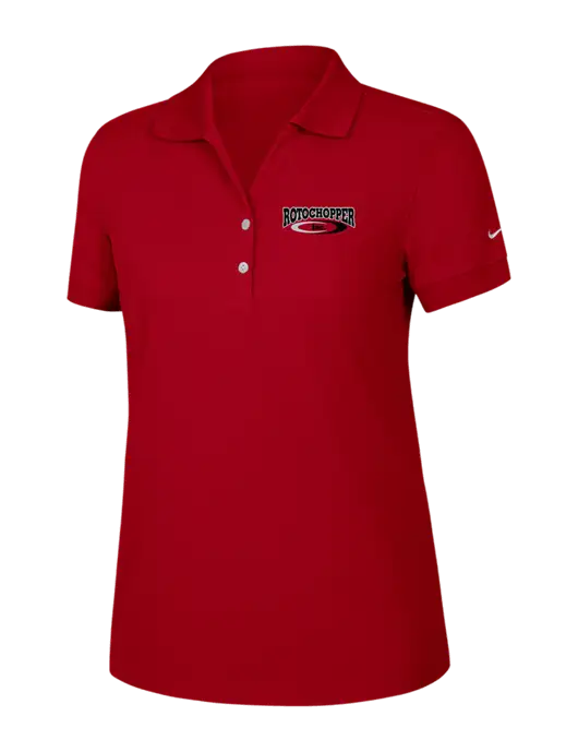 Nike Womens Dri-FIT Classic Red Polo w/Rotochopper Logo