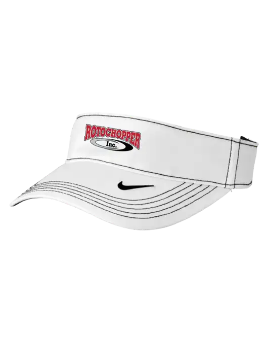 Nike White Dri-FIT Ace Visor w/Rotochopper Logo