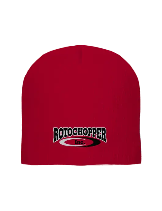 Solid Red Element Knit Beanie w/Rotochopper Logo