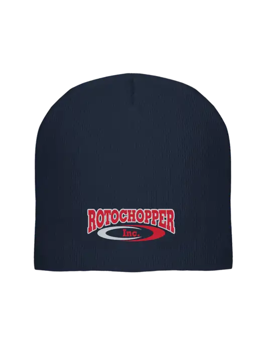 Solid Navy Element Knit Beanie w/Rotochopper Logo