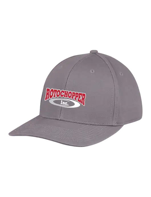 Premium Modern Structured Twill Charcoal Snapback Cap w/Rotochopper Logo