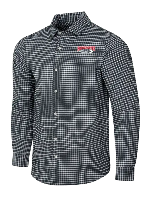 Dark Grey/White City Stretch Shirt w/Rotochopper Logo