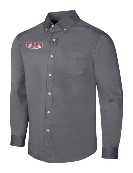 Dark Grey SuperPro Oxford Shirt w/Rotochopper Logo