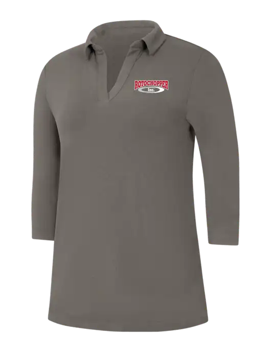Womens Dark Grey Luxe Knit Tunic w/Rotochopper Logo