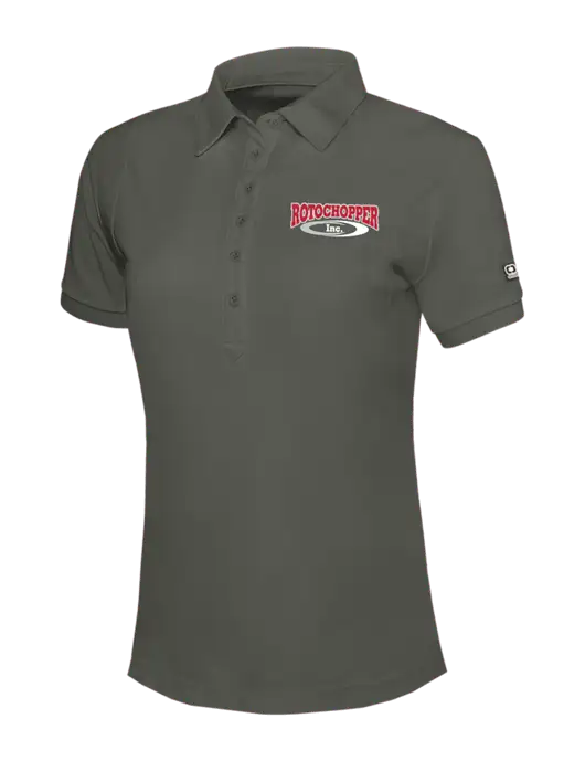 OGIO Womens Medium Grey Jewel Polo w/Rotochopper Logo