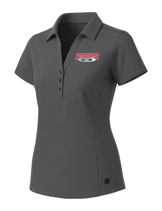OGIO Womens Medium Grey ONYX Polo w/Rotochopper Logo