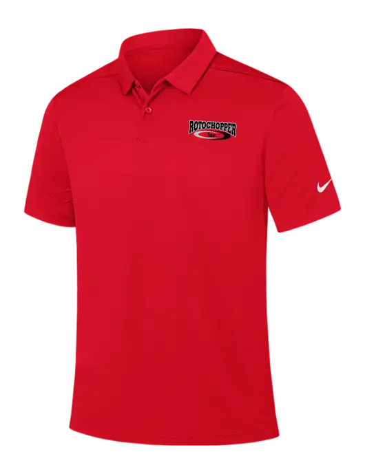 Nike Red Dry Essential Solid Polo w/Rotochopper Logo