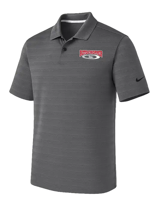 Nike Dark Medium Grey Dri-FIT Vapor Jacquard Polo w/Rotochopper Logo