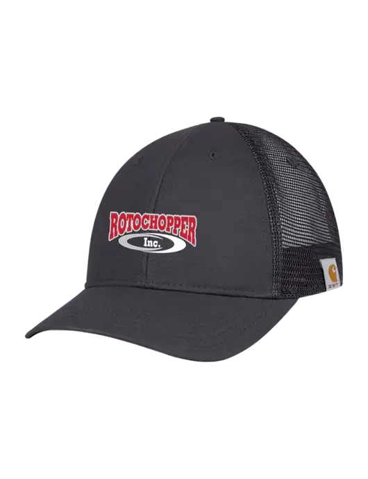 Carhartt Dark Grey Canvas Trucker Cap w/Rotochopper Logo