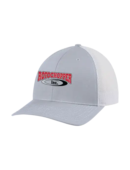 Richardson Adjustable Snapback Original 112 Trucker Cap Light Heather Grey w/White Mesh w/Rotochopper Logo