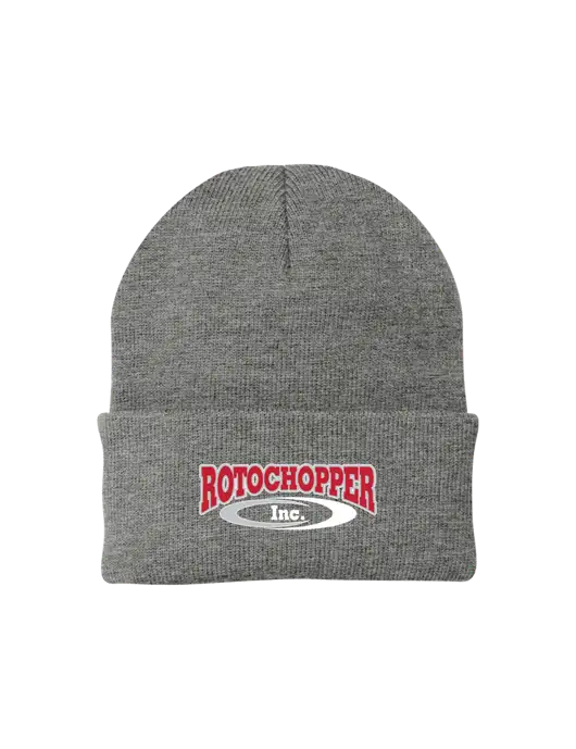 Medium Grey Heather Knit Cap w/Rotochopper Logo